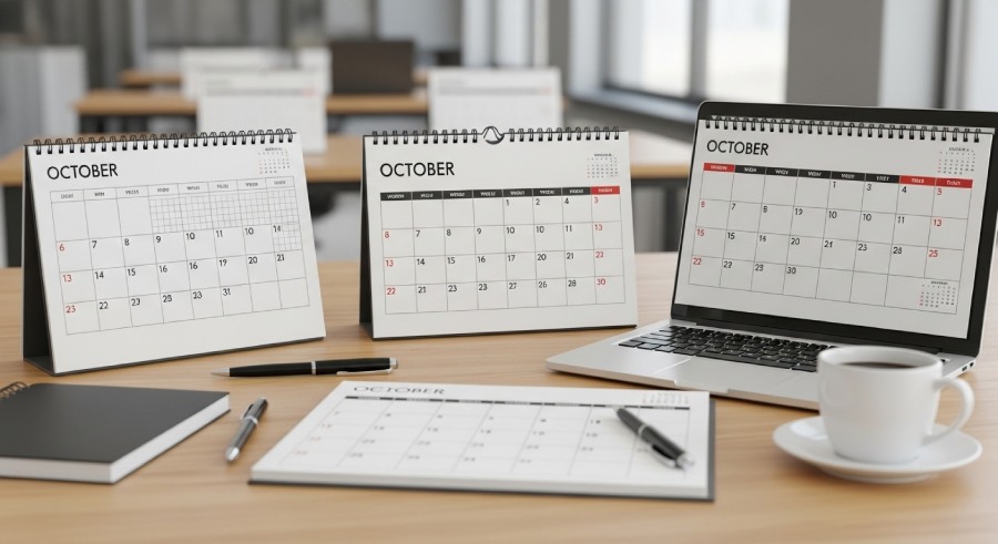 تبلیغ برند با تقویم رومیزی